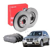 KIT DISCHI E PASTIGLIE BREMBO ANTERIORI BMW X3 F25 X4 F26