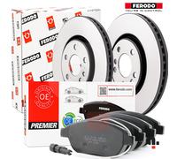 Kit Dischi e Pastiglie Freno Anteriori Ferodo per FIat Doblò Qubo Fiorino