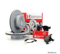 Kit Dischi Forati 312mm + Pastiglie Freno Anteriori Zimmermann BMW Serie 1 3