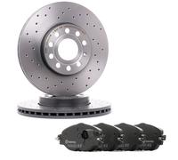 KIT DISCHI FORATI + PASTIGLIE BREMBO ANTERIORI AUDI A3 - Q2 - 2012->