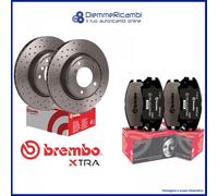 KIT DISCHI FORATI + PASTIGLIE BREMBO POSTERIORI PER LANCIA YPSILON 03->11 240MM