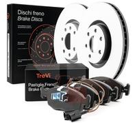 Kit dischi freni e pastiglie anteriori Trevi Per Fiat 500 Panda Grande Punto
