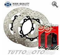 KIT DISCHI FRENO ANT+ PASTIGLIE BREMBO YAMAHA XMAX 400 MOMO DESIGN ABS 2014-2015