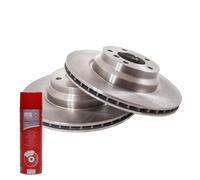 Kit dischi freno anteriori + detergente freni per BMW 1, 3, X1
