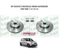 KIT DISCHI FRENO ANTERIORI E PASTIGLIE FIAT 500L 1.3 MJT 1.4 1.6 LPR