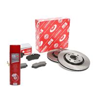 Kit dischi freno e pastiglie anteriori + detergente per CITROËN C2