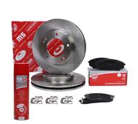 Kit dischi freno e pastiglie anteriori + detergente per KIA SORENTO I