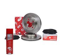 Kit dischi freno e pastiglie anteriori + detergente per OPEL; RENAULT; NISSAN