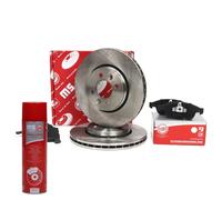Kit dischi freno e pastiglie anteriori + detergente per RENAULT CAPTUR I; DACIA