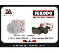 Kit dischi freno e pastiglie ferodo Fiat Punto 2 1.2 8v 188 anteriori da 2003