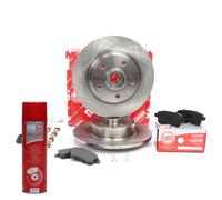 Kit dischi freno e pastiglie posteriori + detergente per RENAULT FLUENCE