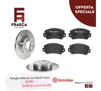 Kit Dischi Freno Pastiglie Anteriori Fiat 131 2.5 D 72 CV 1.6 85 CV 2.0 D 60 CV