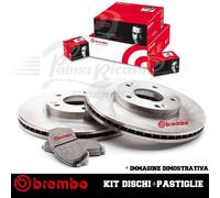KIT DISCHI FRENO + PASTIGLIE BREMBO FIAT NUOVA PANDA 2003 1.3 JTD 51KW