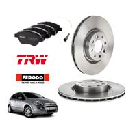 KIT DISCHI FRENO TRW + PASTIGLIE ANTERIORI FIAT GRANDE PUNTO BNZ 1.3 MJT 75CV