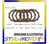 KIT DISCHI FRIZIONE SUGHERO VESRAH SH 300 i Non ABS Model 300 2007