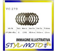 KIT DISCHI FRIZIONE SUGHERO VESRAH YAMAHA XVS 400 Drag Star DS4 400 2002