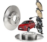 KIT DISCHI + PASTIGLIE BREMBO ANTERIORI PER FIAT 500 312 257MM 07-> PIENI TIPO B