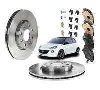 KIT DISCHI + PASTIGLIE BREMBO ANTERIORI PER OPEL ADAM 257MM 12->