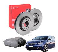 KIT DISCHI + PASTIGLIE BREMBO ANTERIORI PER PEUGEOT 308 II 283MM 13->