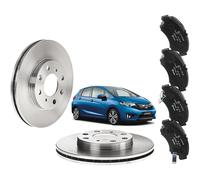 Kit Dischi Pastiglie Brembo per Honda Jazz Capa Logo Prestazioni Frenanti di Alta Qualità