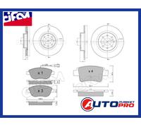 KIT DISCHI PASTIGLIE CIFAM METELLI ANTERIORI POSTERIORI GRANDE PUNTO 1.9 120 130
