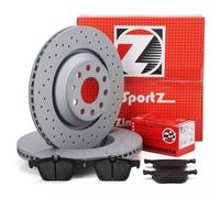 Kit Dischi Pastiglie Forati Zimmermann Posteriore VW Golf GTI Audi A3 S3 310mm
