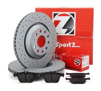 Kit Dischi Pastiglie Forati Zimmermann Posteriori VW Golf GTI / R Audi A3 S3