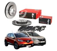 Kit Dischi + Pastiglie Freno Brembo Anteriori Per Renault Captur 280 mm 13->