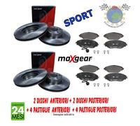 Kit Dischi Sport e Pastiglie Ant+Post Maxgear per AUDI A4 r65 #89