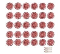 Kit disco a setole radiali da 1 pollice Spazzola abrasiva 1/8 pollici 3,2,35 mm gambo dettaglio ruota di lucidatura for accessori for utensili rotanti Dremel DShanLa (Color : 30PC Grit 220 set, Size