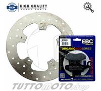 KIT DISCO FRENO ANTERIORE + PASTIGLIE EBC PIAGGIO CARNABY 200 2007 - 2009
