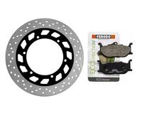KIT DISCO FRENO ANTERIORE + PASTIGLIE FERODO YAMAHA T-MAX 500 DAL 2001 2002 2003