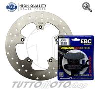 KIT DISCO FRENO ANTERIORE + PASTIGLIE FRENO EBC PIAGGIO X7 125 2008 - 2009