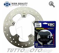 KIT DISCO FRENO ANTERIORE + PASTIGLIE FRENO EBC PIAGGIO X8 PREMIUM 125 2006 2007