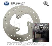 KIT DISCO FRENO ANTERIORE + PASTIGLIE RMS GILERA TYPHOON 125 1998 1999