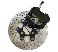 Kit Disco Freno Anteriore Per Aerox RPM CNC Moto Elettrica Scooter Pinze Freno 200mm 220mm Staffa Adattatore Pompa Freno A Disco Dischi Freno Anteriore Pinza Freno Posteriore(Blue 220mm)