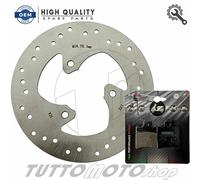 KIT DISCO FRENO POSTERIORE + PASTIGLIE RMS APRILIA SR 50 STEALTH 1997 - 1999