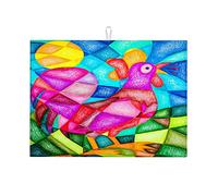 Kit disegno gallo immagine piatto asciugapiatti tappetino da cucina per la casa GIF grande 18 x 24 pollici
