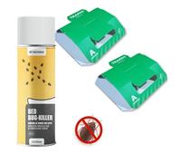 Kit disinfestazione cimici del letto Colkim Bed-Bug Killer Spray 500 ml + 2 Trappole collanti con attrattivo al ferormone