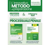 Kit dispensa d'autore: Dispensa di diritto processuale penale-Memorytest di diritto processuale penale. L'innovativo metodo di preparazione
