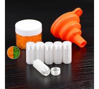 Kit disseccante riutilizzabile per flaconcini da 3 ml, 6 flaconi essiccanti da 3 ml con perline essiccanti in gel di silice arancione, controllo dell'umidità per flaconcini da 3 ml, custodia per