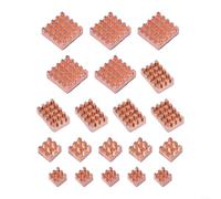 Kit Dissipatori Rame per Raspberry Pi per 4b 20 Kit Dissipatori | Rame al , conducibilità superiore, 20 , misure multiple, compatibilità Pi 4B
