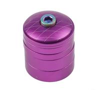Kit distanziale e tappo superiore per bici da 1 1/8" con struttura in lega di alluminio e vestibilità precisa (viola)
