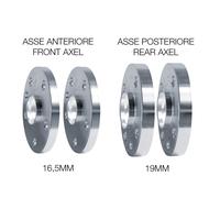 Kit distanziali ruota Ant 16,5mm Post 19mm con bulloneria RENAULT Clio V