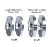 SIMONI RACING Kit distanziali anteriore e posteriore, 16 mm e 20 mm, con viti, compatibile con Audi