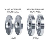 Kit distanziali ruota Ant 16mm Post 20mm con bulloneria PEUGEOT 208