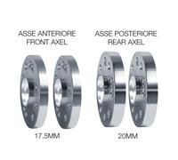 Kit distanziali ruota 2X17,5mm + 2X20mm con bulloneria