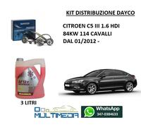 KIT DISTRIBUZIONE E POMPA ACQUA CITROEN C5 III 1.6 HDI 84KW 114CV
