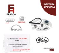 Kit cinghia distribuzione K015678XS GATES per AUDI VW SKODA SEAT MAN