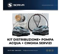 KIT DISTRIBUZIONE + POMPA ACQUA + CINGHIA SERVIZI FIAT 500 595 695 124 ABARTH